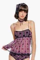 Cameo Stripe Print Headscarf - Anna Sui Online
