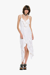 Floral Ruffle Stretch Lace Handkerchief Dress - Anna Sui Discount