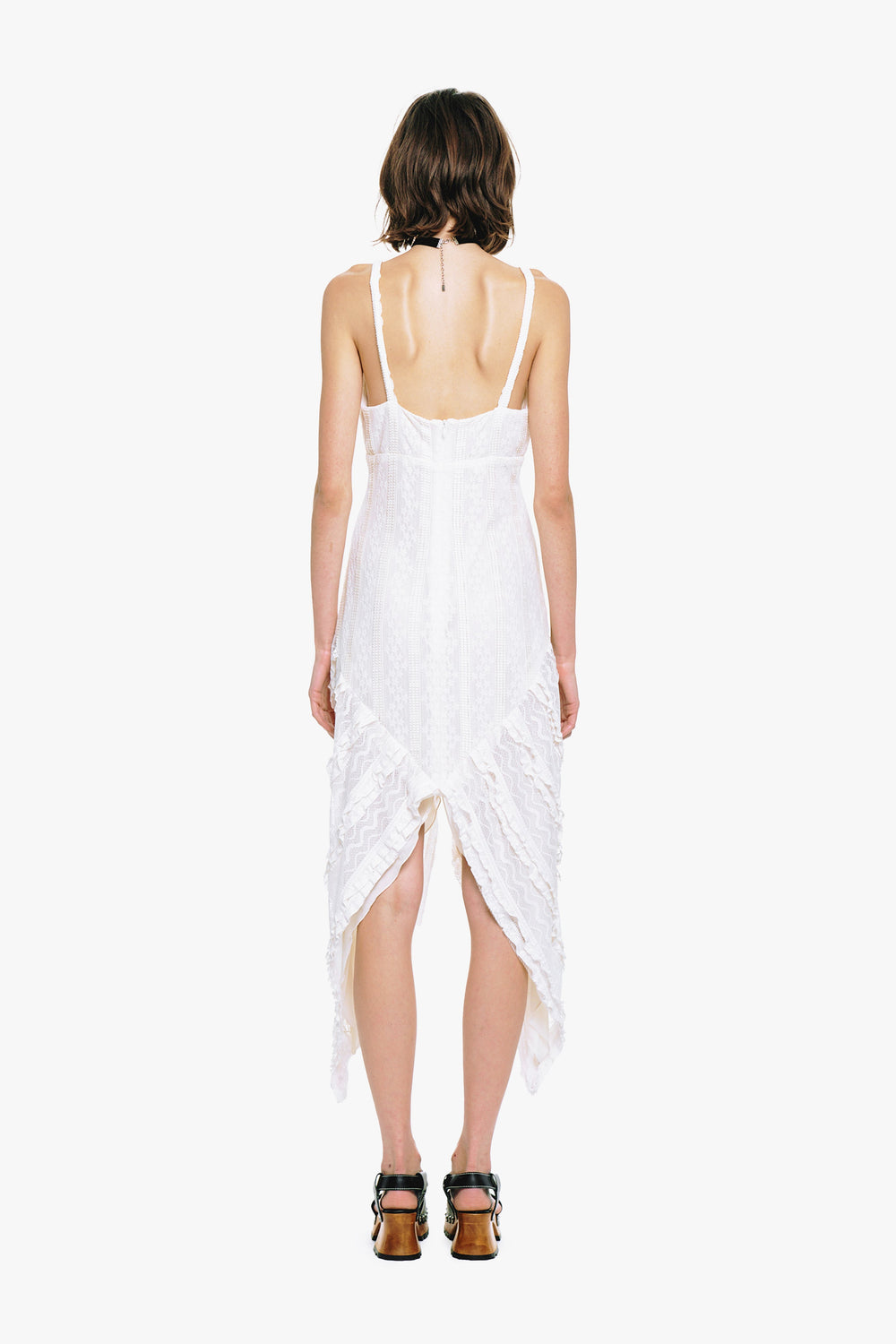 Floral Ruffle Stretch Lace Handkerchief Dress - Anna Sui Discount