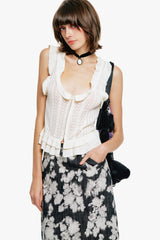 Victorian Pointelle Knitwear Camisole - Cream - Anna Sui US