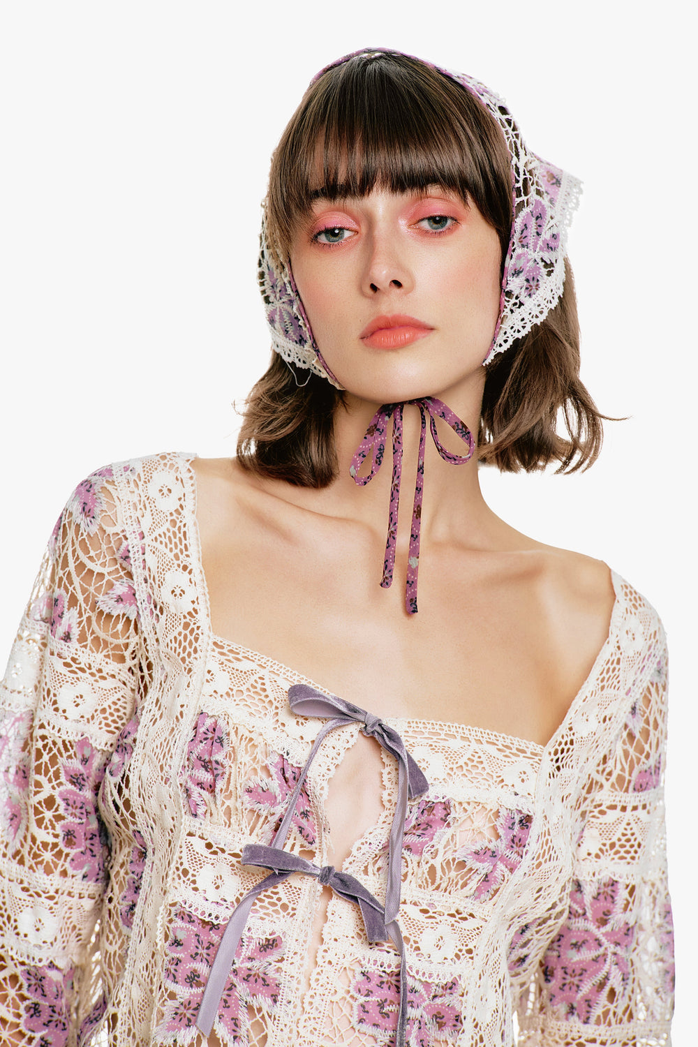 Medallion Floral Lace Headscarf - Anna Sui Discount