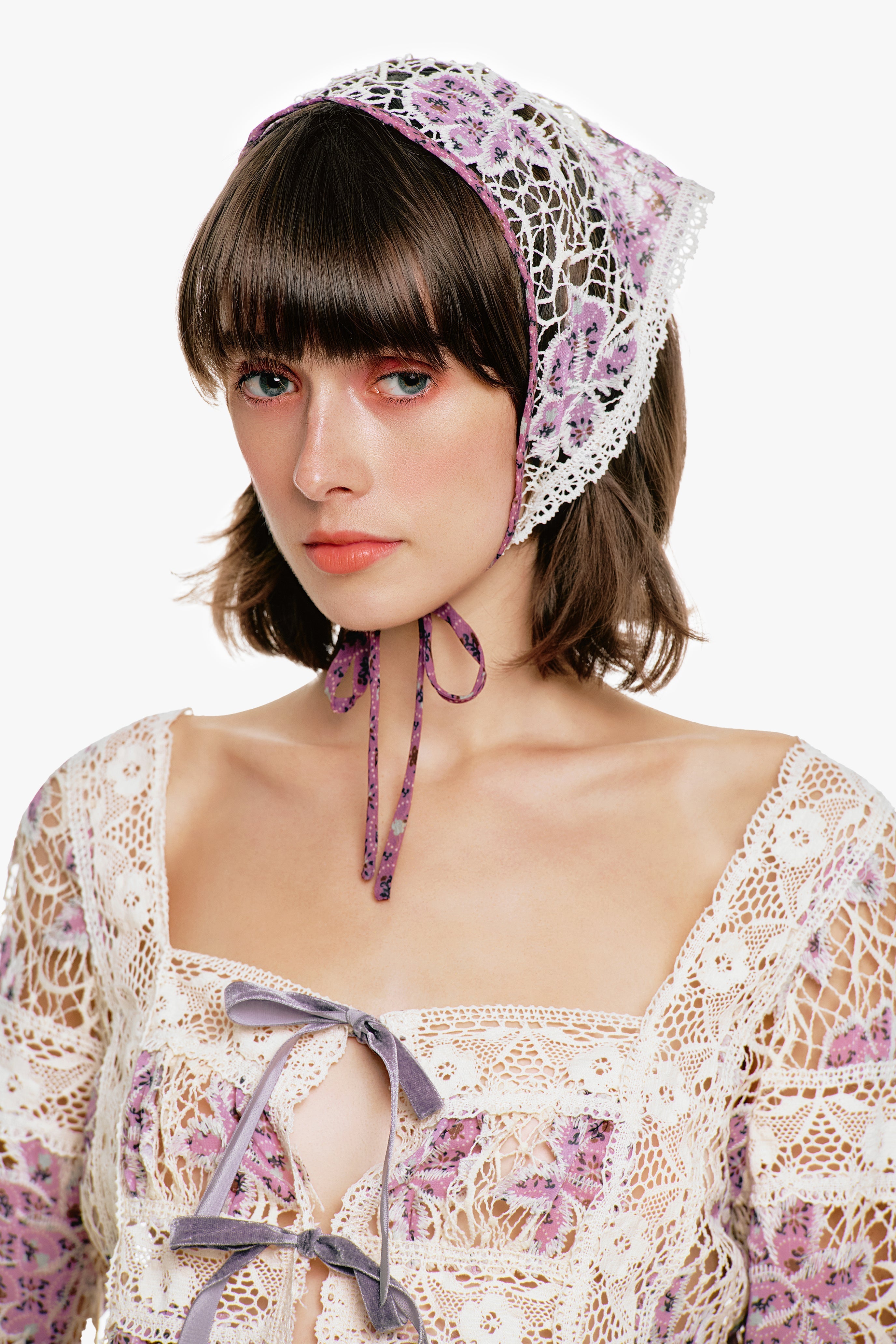 Medallion Floral Lace Headscarf - Anna Sui Discount