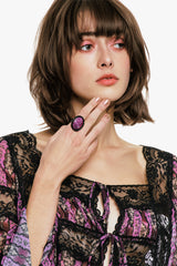 Carved Rose Ring - Dusty Rose - Anna Sui Outlet