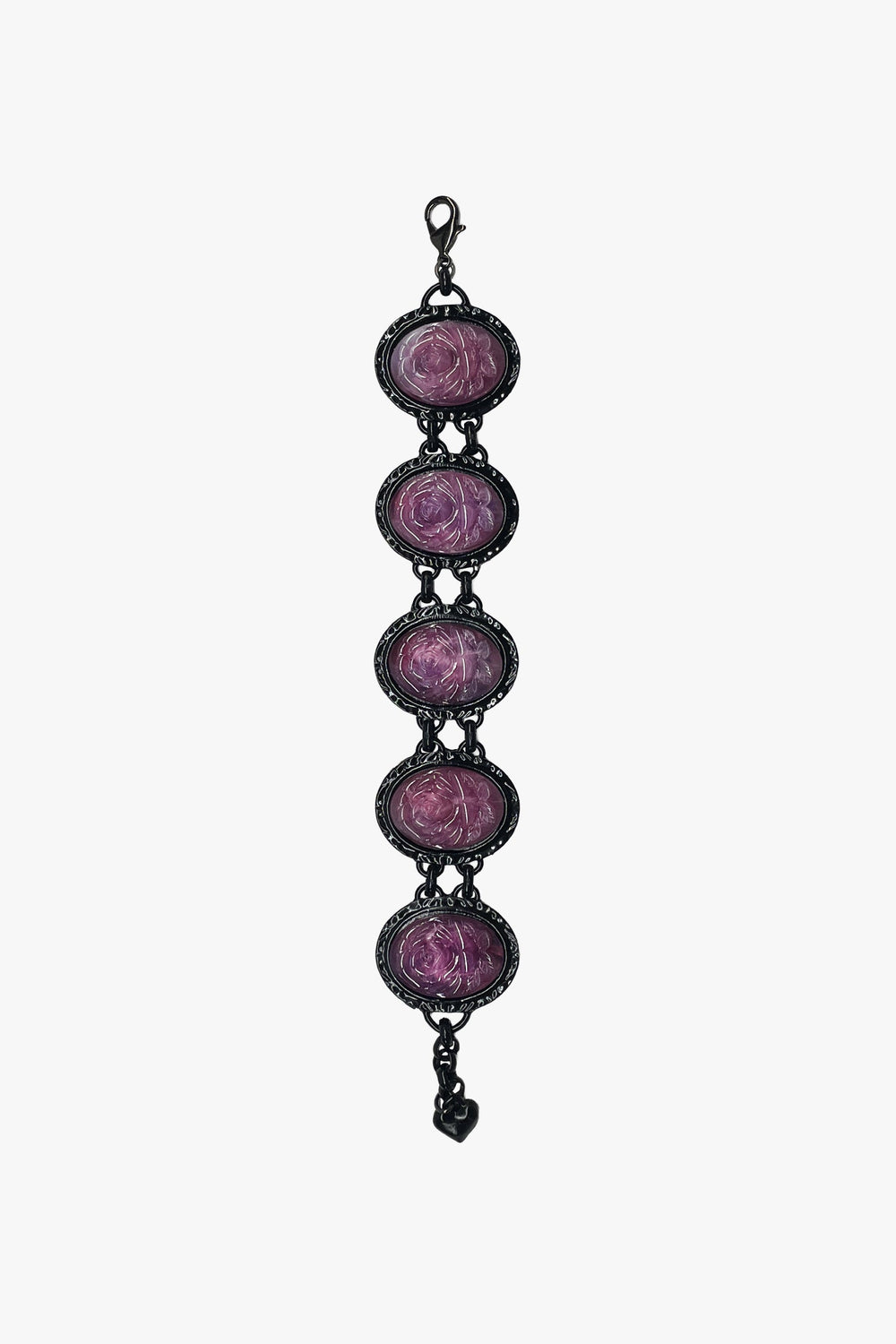 Carved Rose Black Bracelet - Dusty Rose - Anna Sui Online
