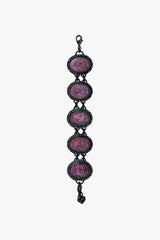 Carved Rose Black Bracelet - Dusty Rose - Anna Sui Online