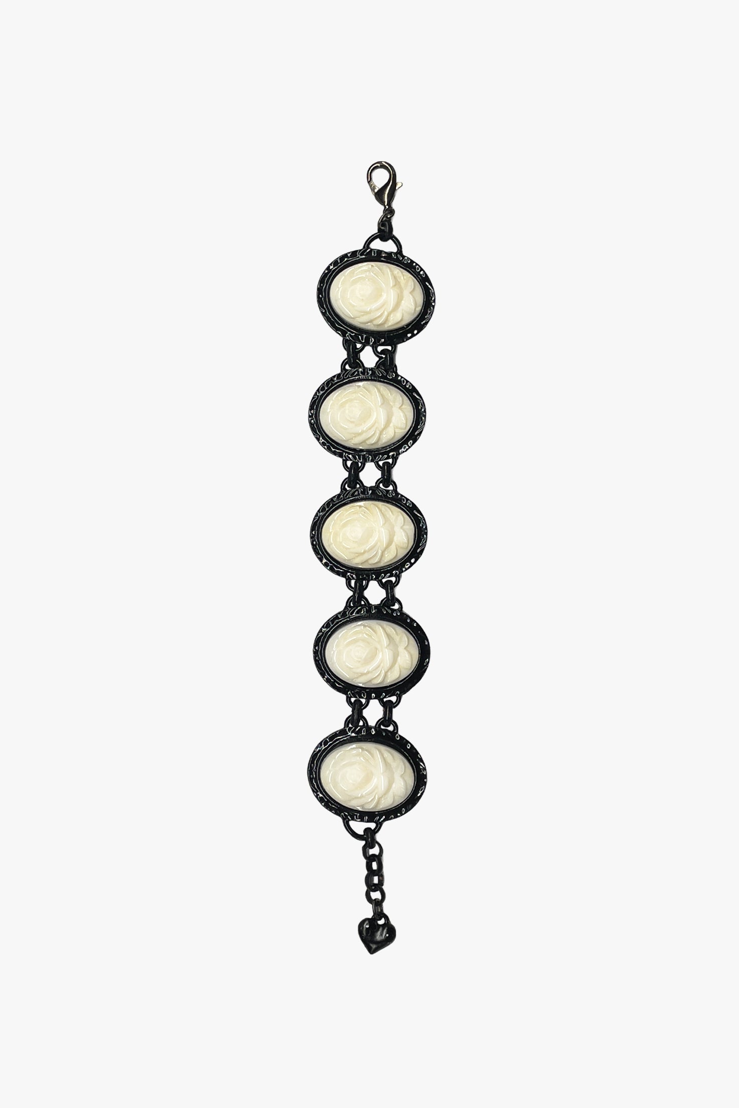 Carved Rose Black Bracelet - Ivory - Anna Sui Outlet