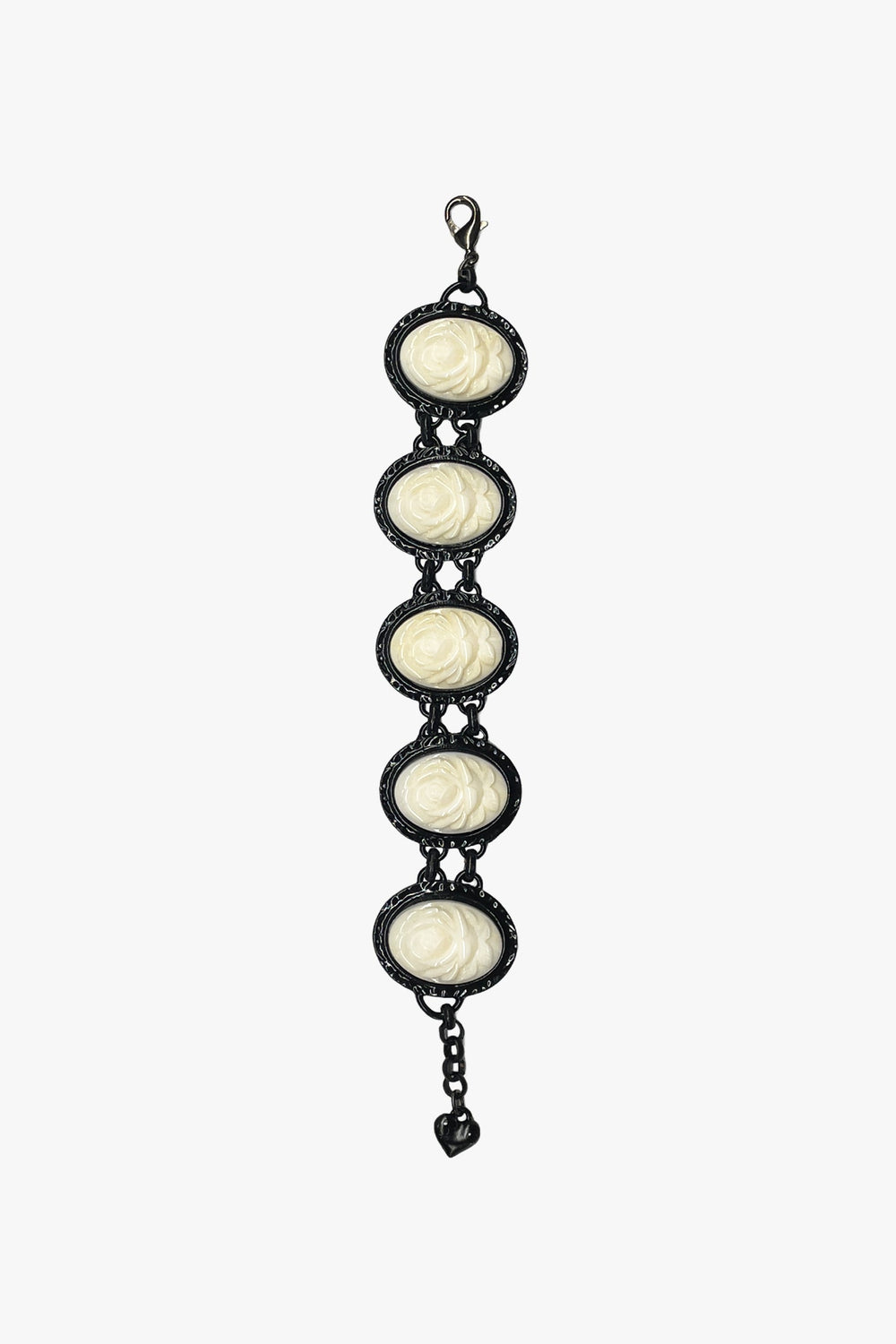 Carved Rose Black Bracelet - Ivory - Anna Sui Outlet