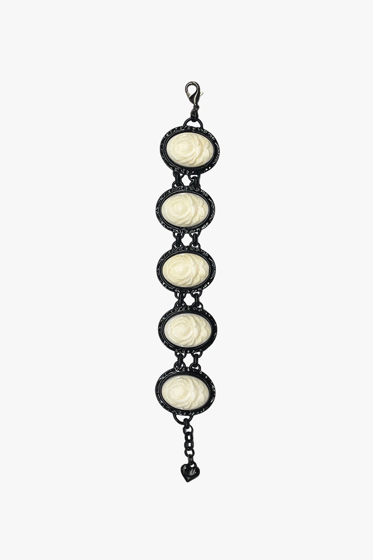 Carved Rose Black Bracelet - Ivory - Anna Sui Outlet