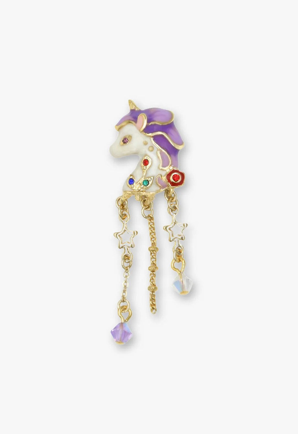 Moonlit Unicorn Earrings- Black and Ivory - Anna Sui Online