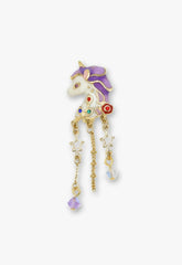 Moonlit Unicorn Earrings- Black and Ivory - Anna Sui Online