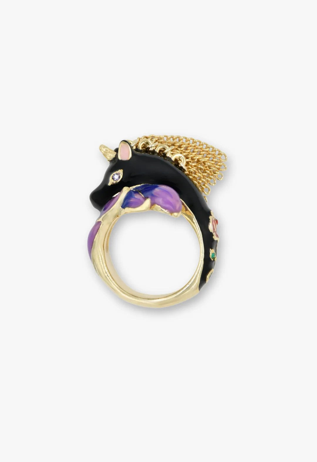 Enchanted Unicorn Ring - Black - Anna Sui Outlet