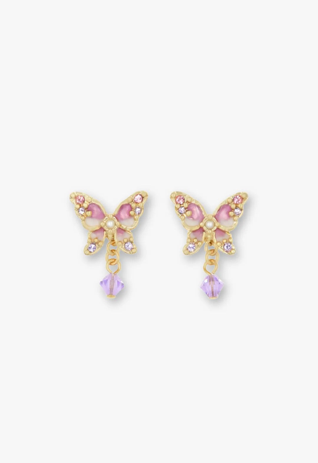 Shining Butterfly Earrings - Pink Gold - Anna Sui Discount