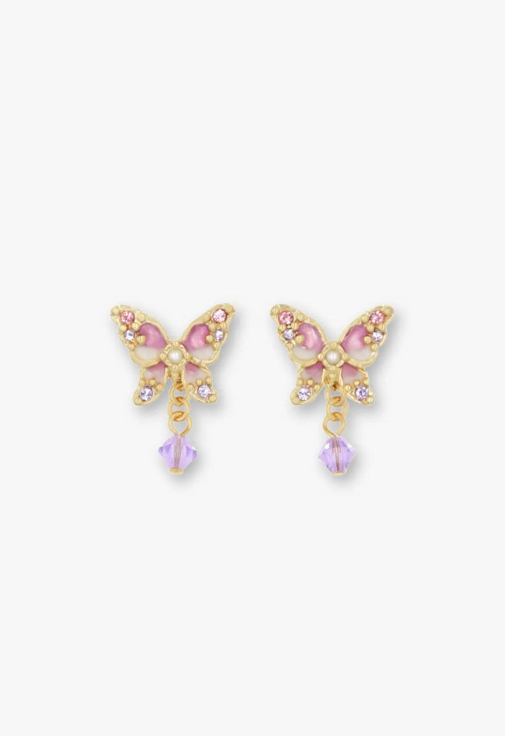 Shining Butterfly Earrings - Pink Gold - Anna Sui Discount
