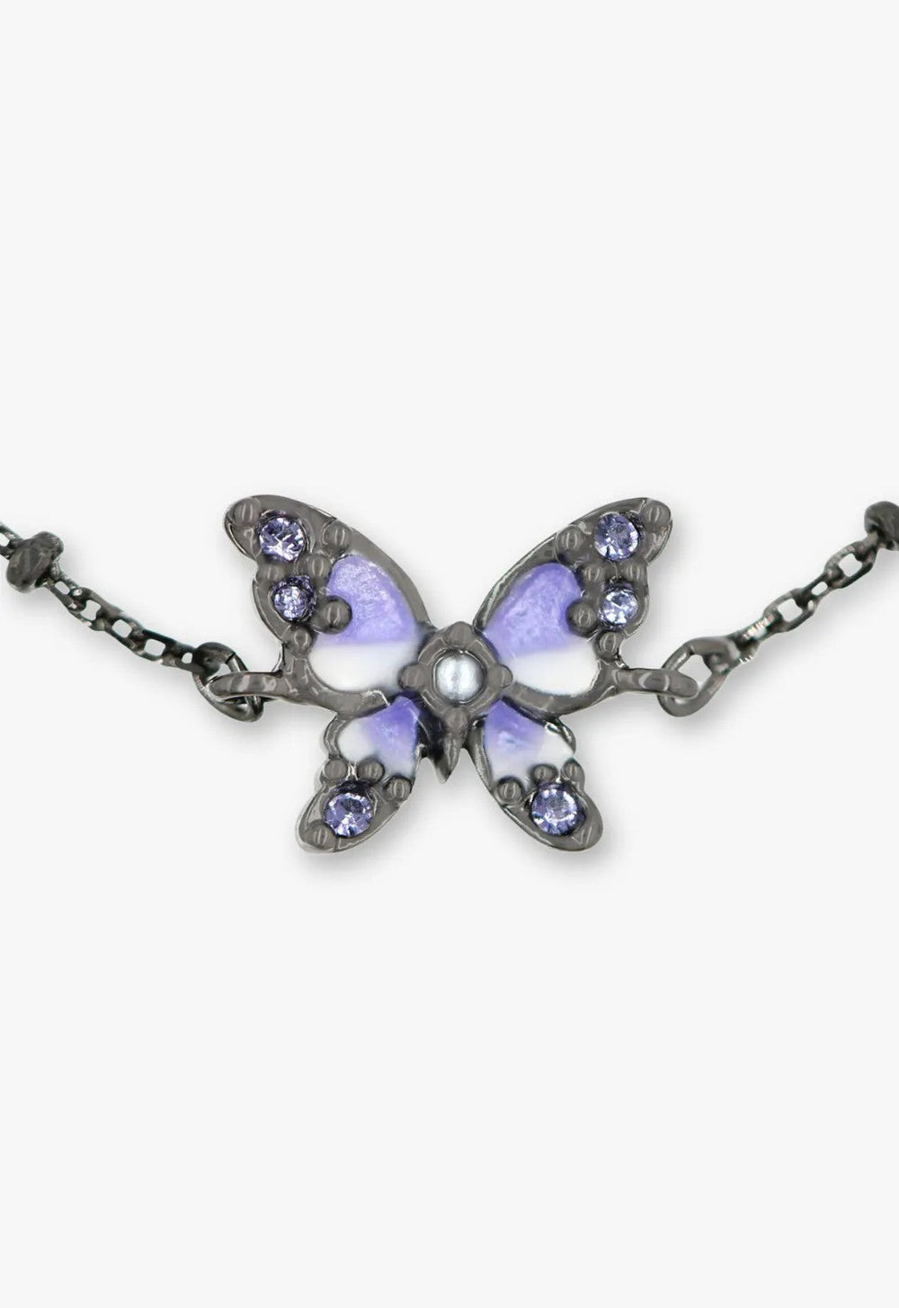 Shining Butterfly Bracelet - Purple Gunmetal - Anna Sui Online