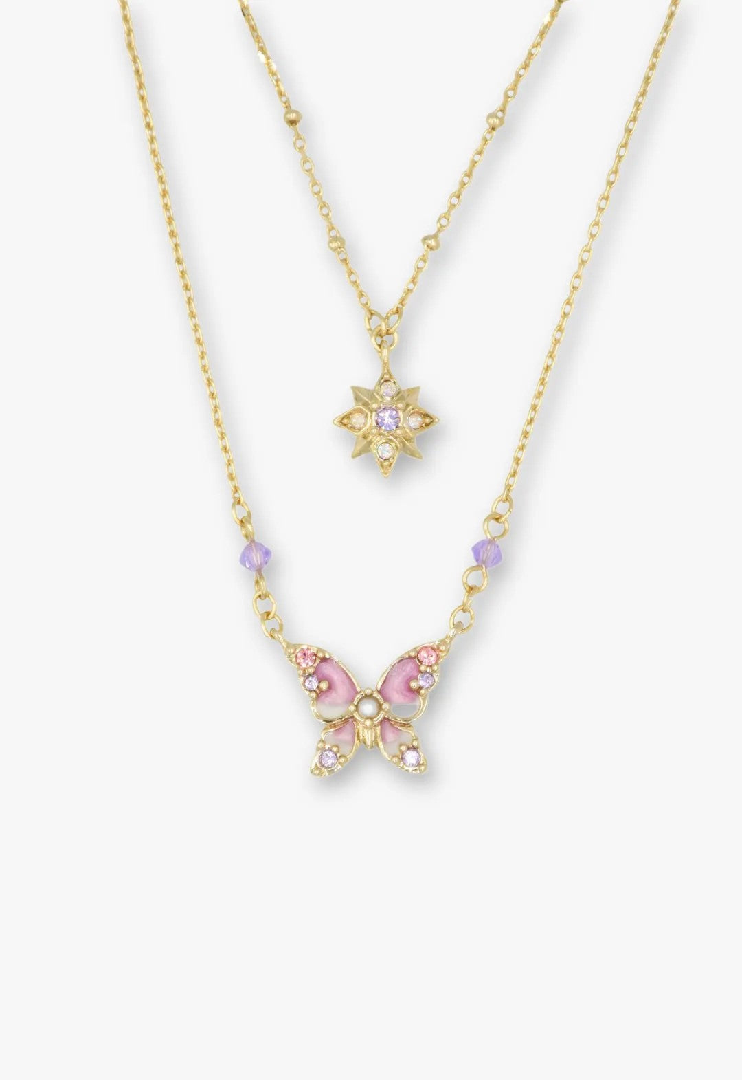 Shining Butterfly Necklace - Pink Gold - Anna Sui Sale