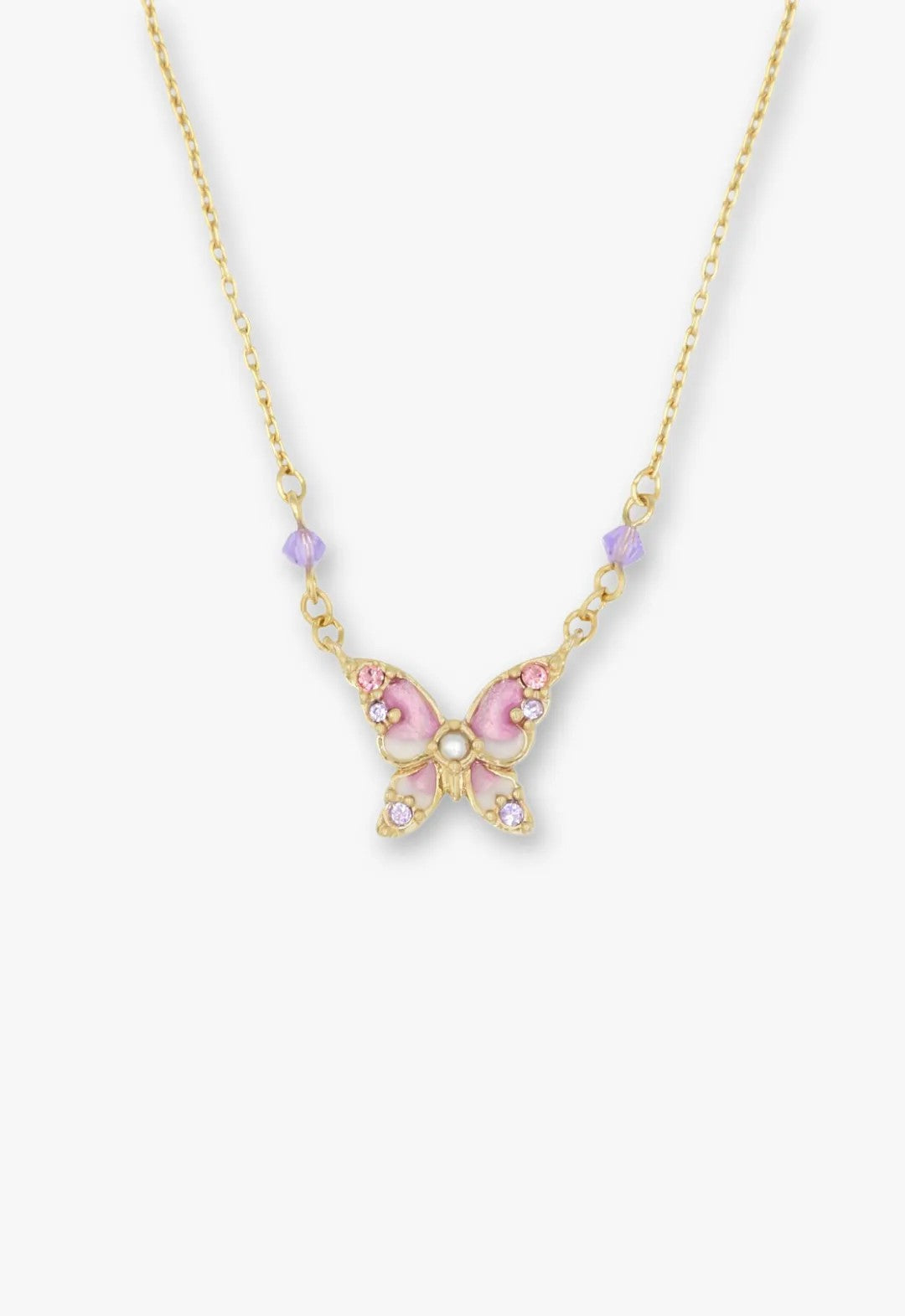 Shining Butterfly Necklace - Pink Gold - Anna Sui Sale