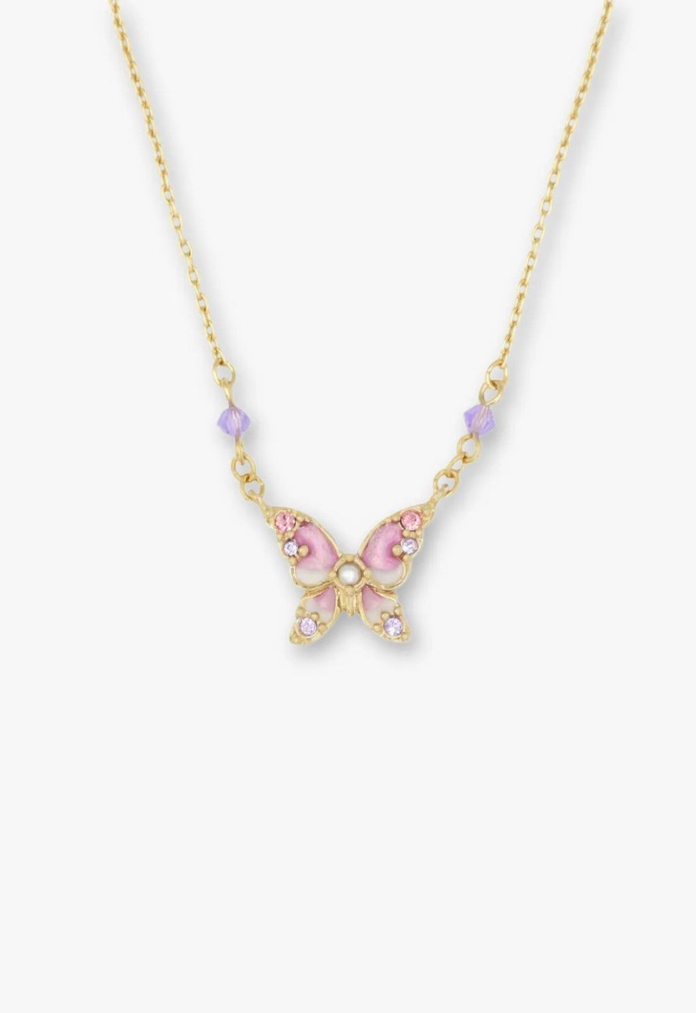 Shining Butterfly Necklace - Pink Gold - Anna Sui Sale