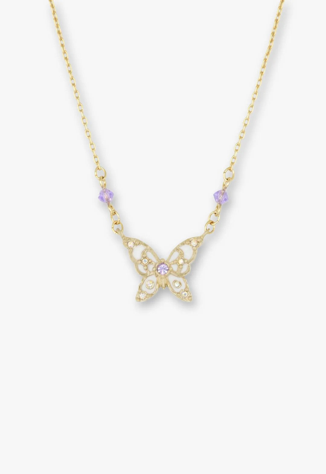Shining Butterfly Necklace - Pink Gold - Anna Sui Sale