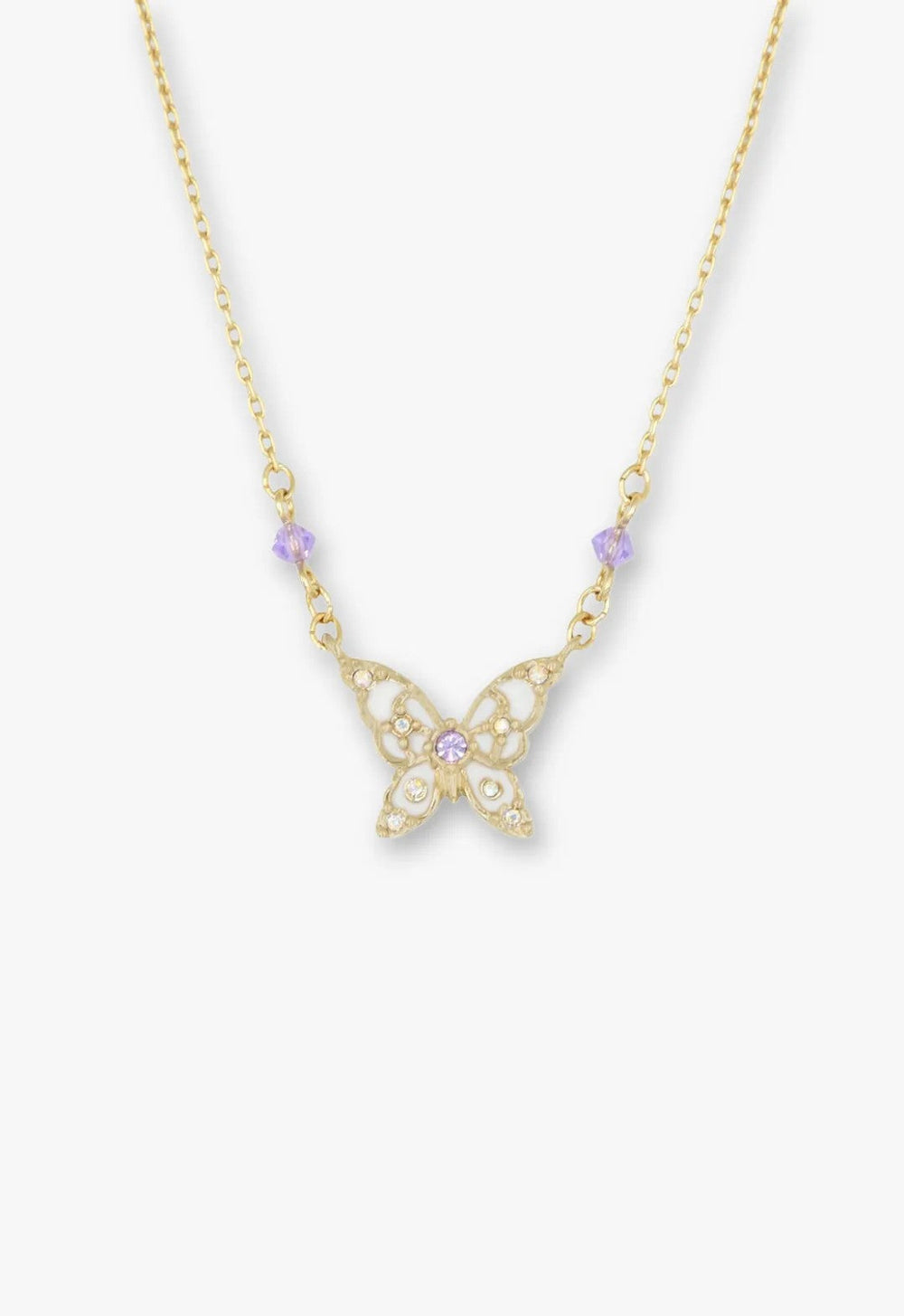 Shining Butterfly Necklace - Pink Gold - Anna Sui Sale