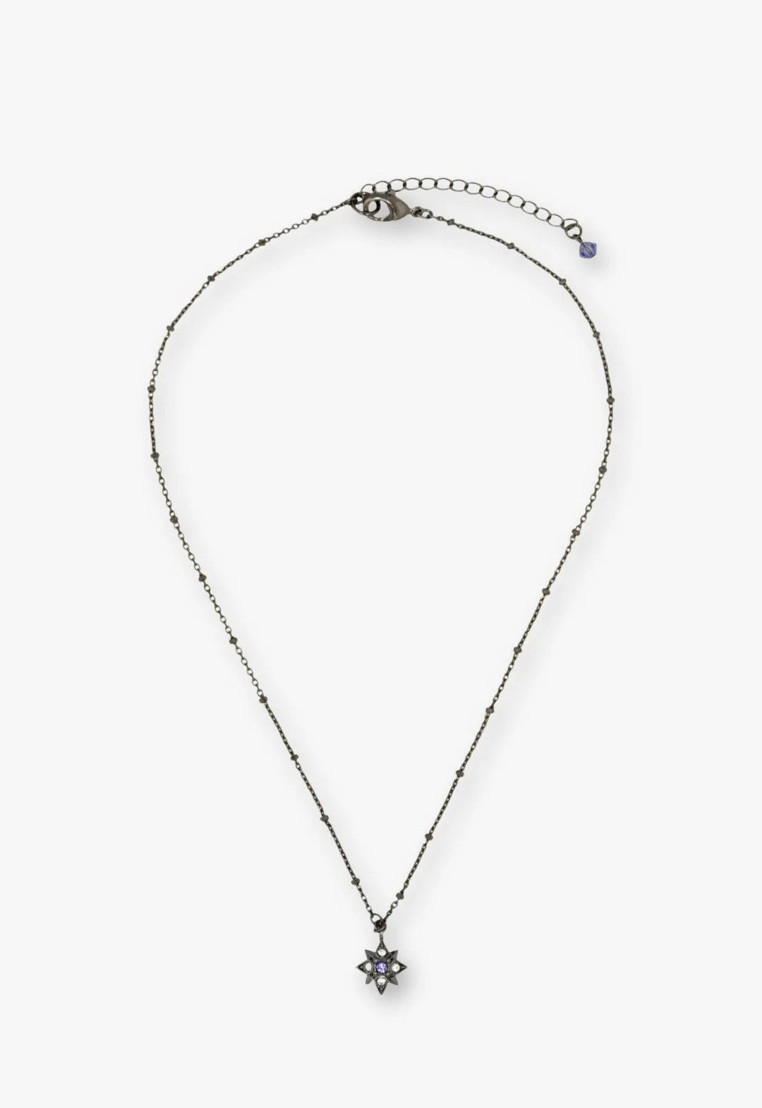 Shining Butterfly Necklace - Purple Gunmetal - Anna Sui Outlet