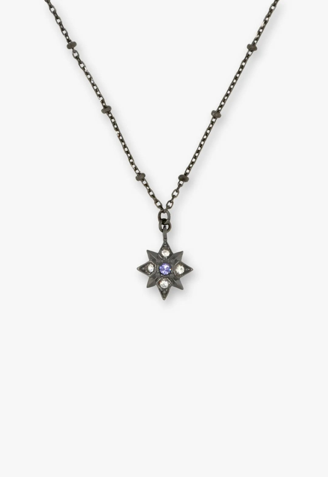 Shining Butterfly Necklace - Purple Gunmetal - Anna Sui Outlet