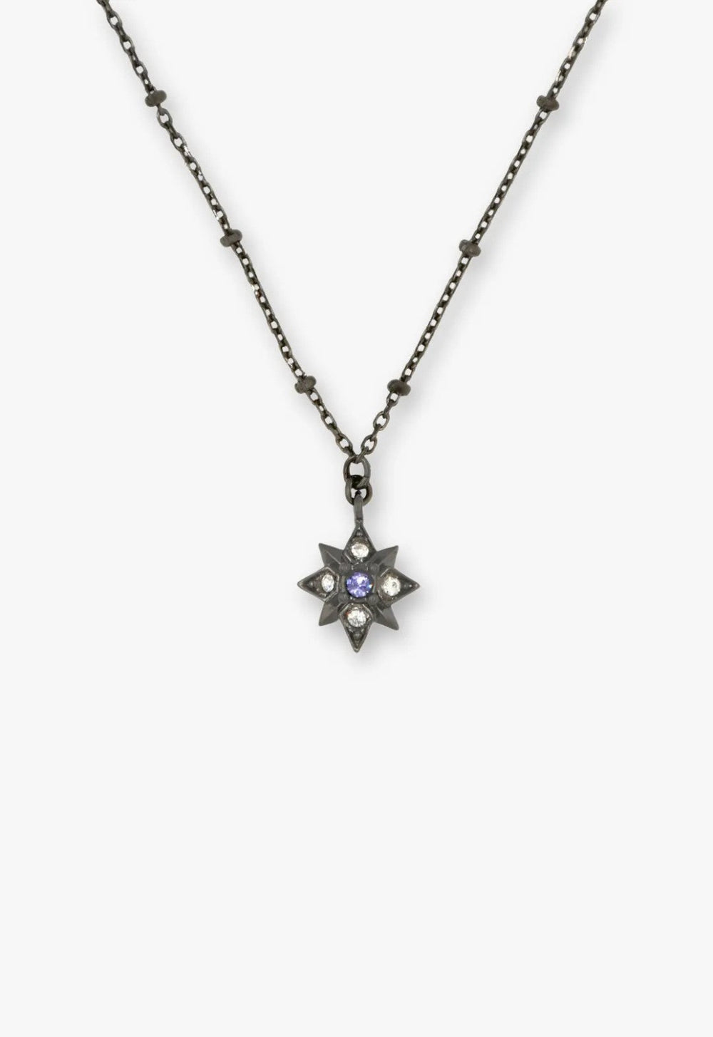 Shining Butterfly Necklace - Purple Gunmetal - Anna Sui Outlet