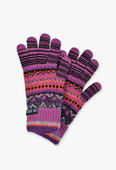 Anna Sui Fair Isle Gloves- Purple - Anna Sui US