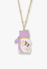 Lucky Cat Flower Necklace- Gold - Anna Sui Sale