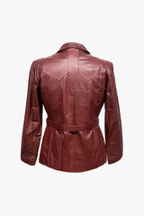 Vintage Leather Belted Coat with Removable Lining - Anna Sui US