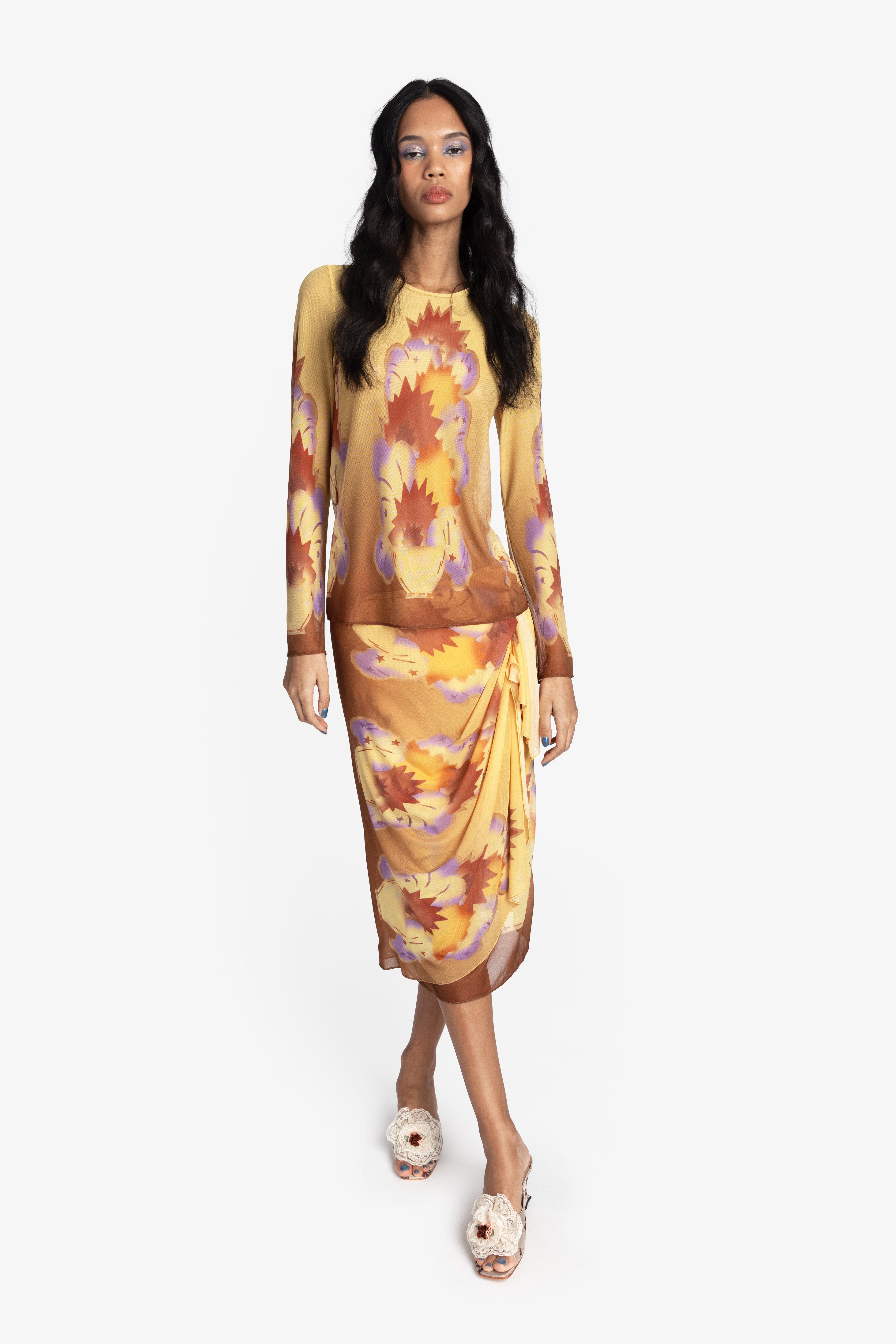 Sunburst Mesh Top - Anna Sui Online