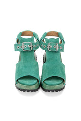 John Fluevog x Anna Sui Clog Sandals - Green - Anna Sui Discount