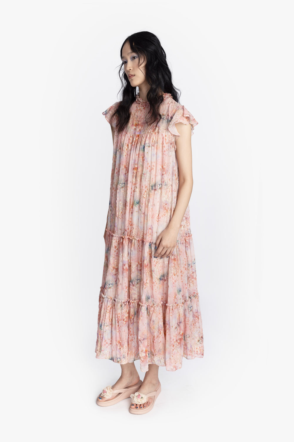 Oasis Blooms Tiered Maxi Dress - Anna Sui Sale