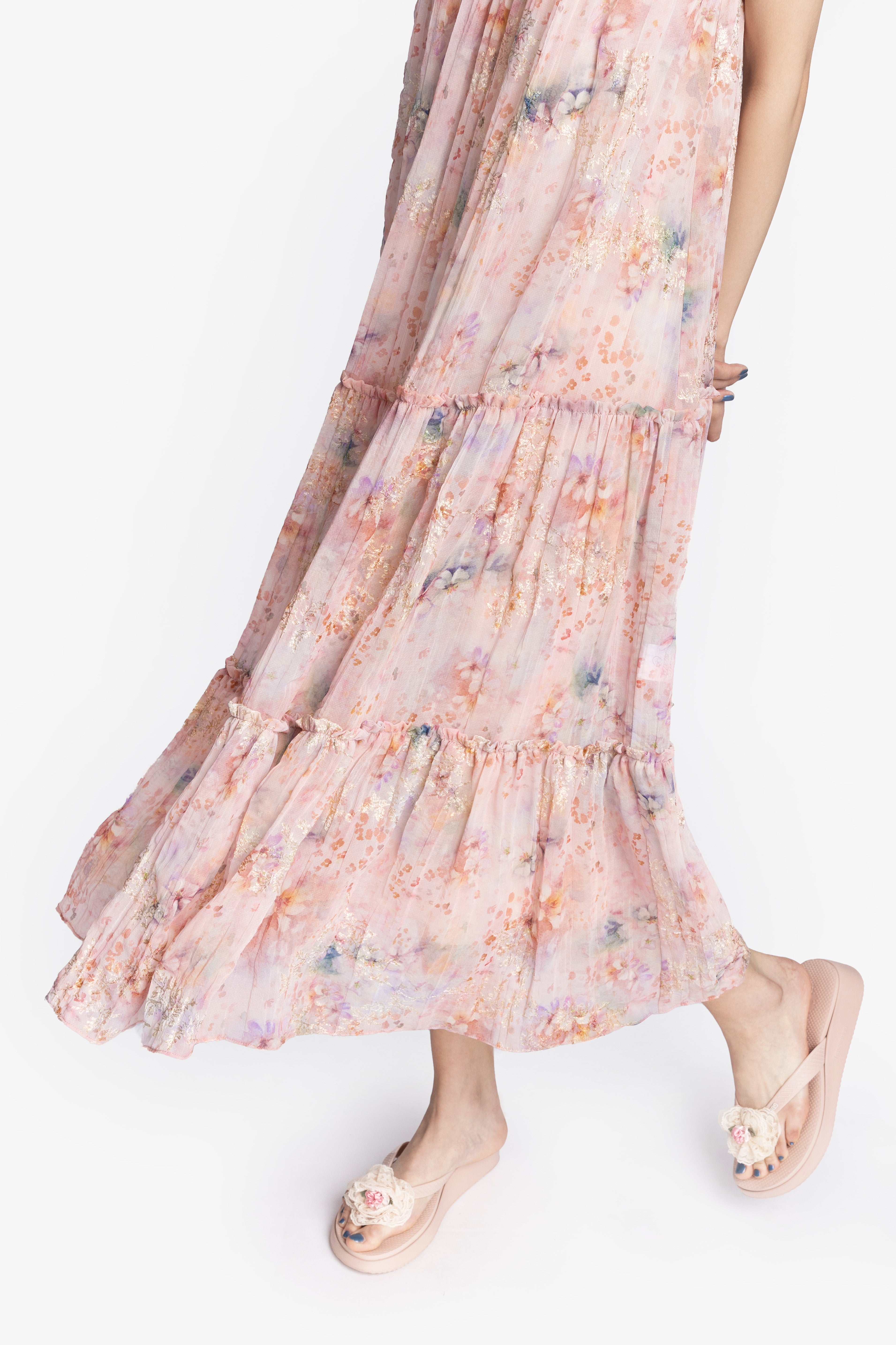 Oasis Blooms Tiered Maxi Dress - Anna Sui Sale