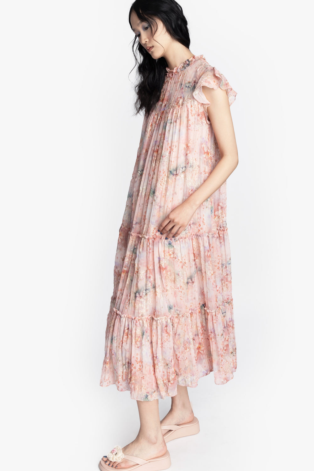 Oasis Blooms Tiered Maxi Dress - Anna Sui Sale