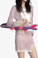 Lingerie Lace Knit Skirt - Blush - Anna Sui Sale