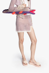 Lingerie Lace Knit Skirt - Blush - Anna Sui Sale
