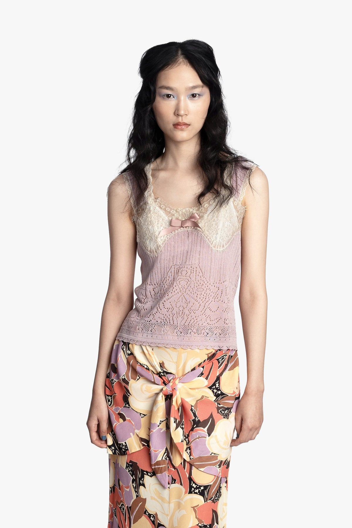 Lingerie Lace Knit Camisole - Blush - Anna Sui Discount
