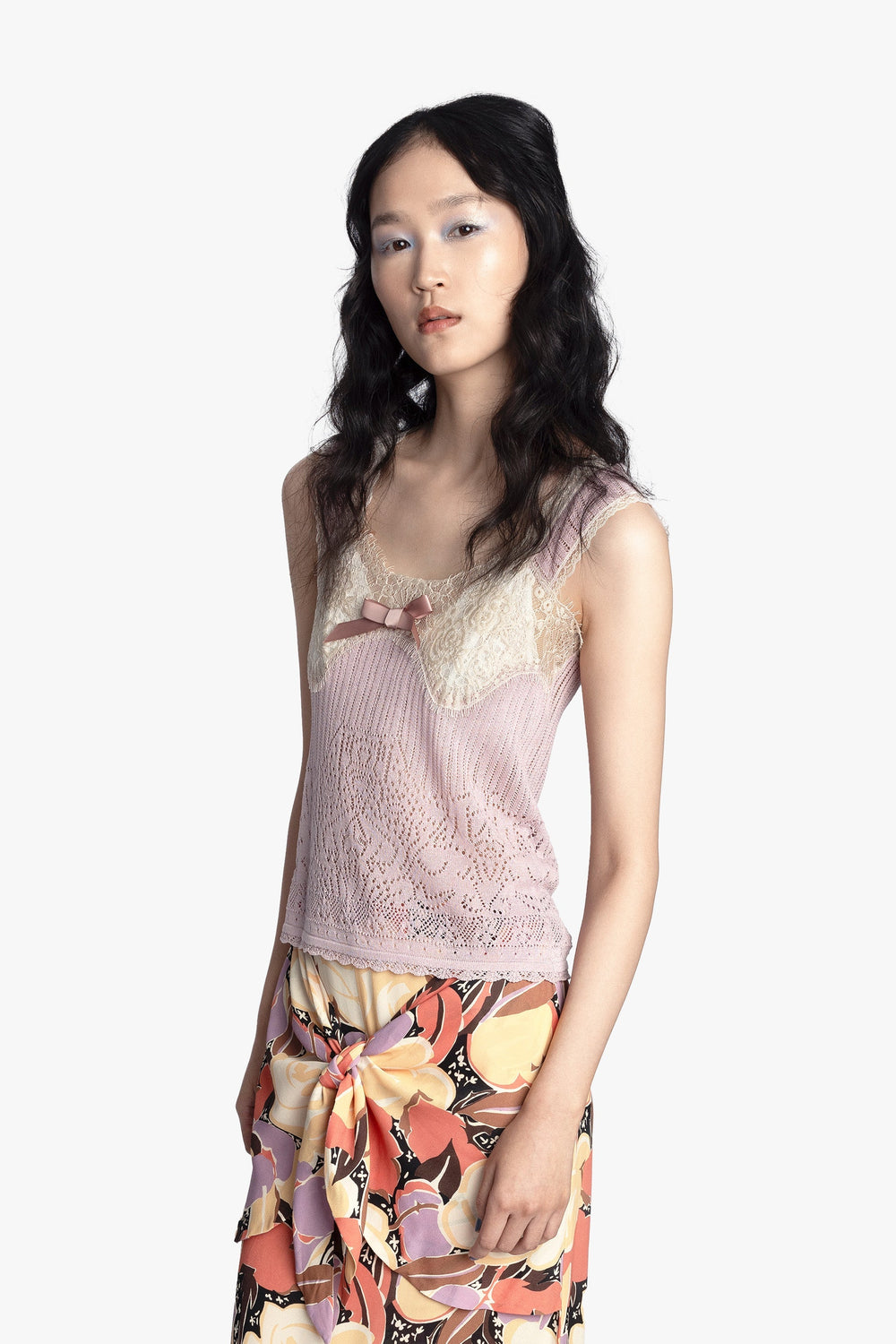 Lingerie Lace Knit Camisole - Blush - Anna Sui Discount