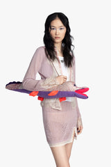 Lingerie Lace Knits Cardigan - Blush - Anna Sui US