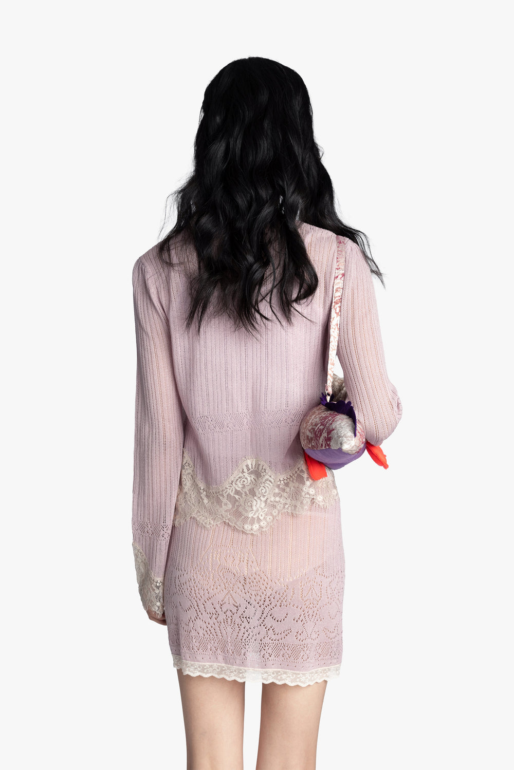 Lingerie Lace Knits Cardigan - Blush - Anna Sui US