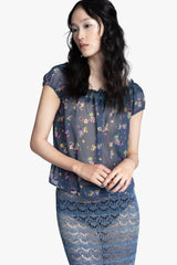 Night Blooming Chiffon Top - Anna Sui Sale