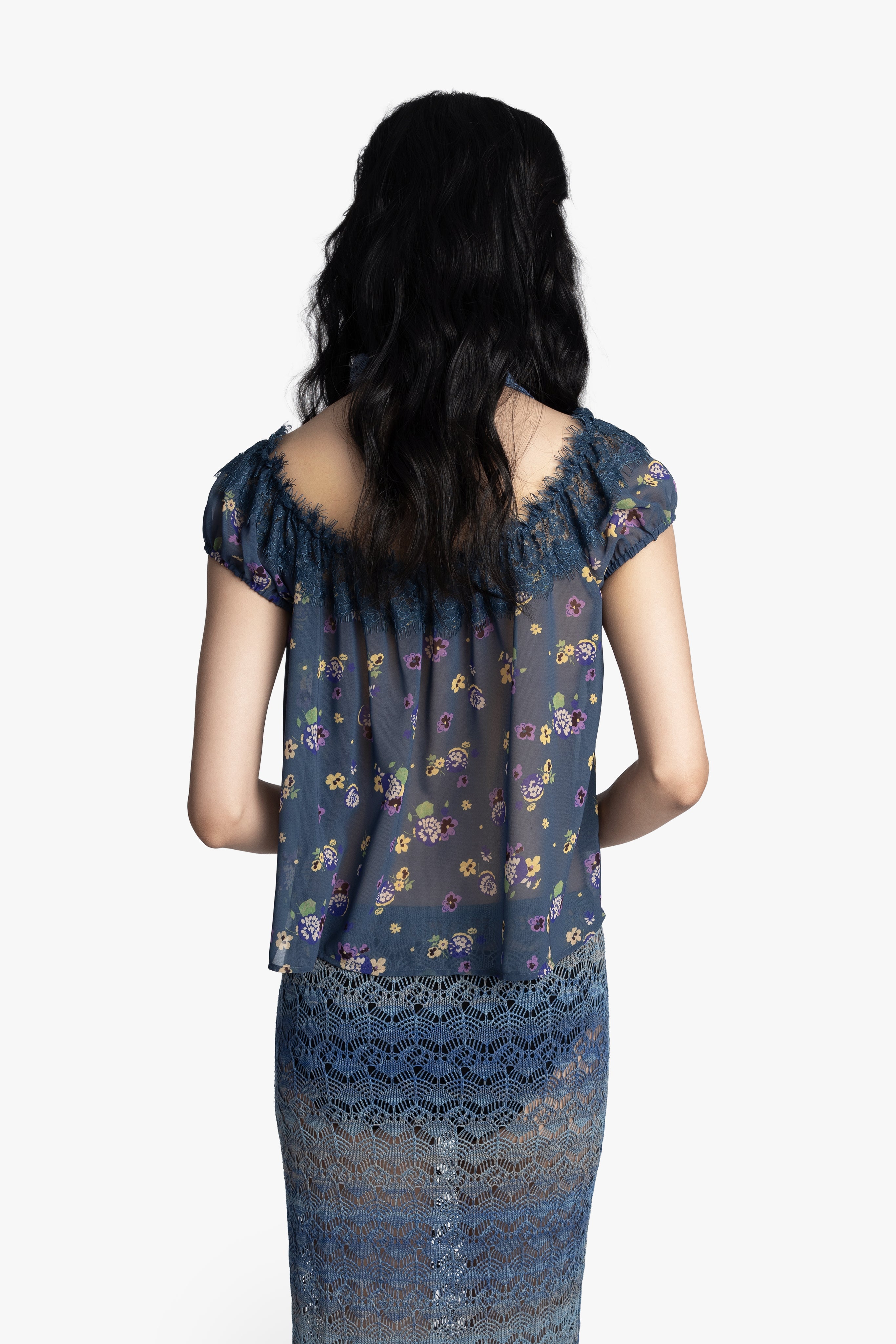 Night Blooming Chiffon Top - Anna Sui Sale