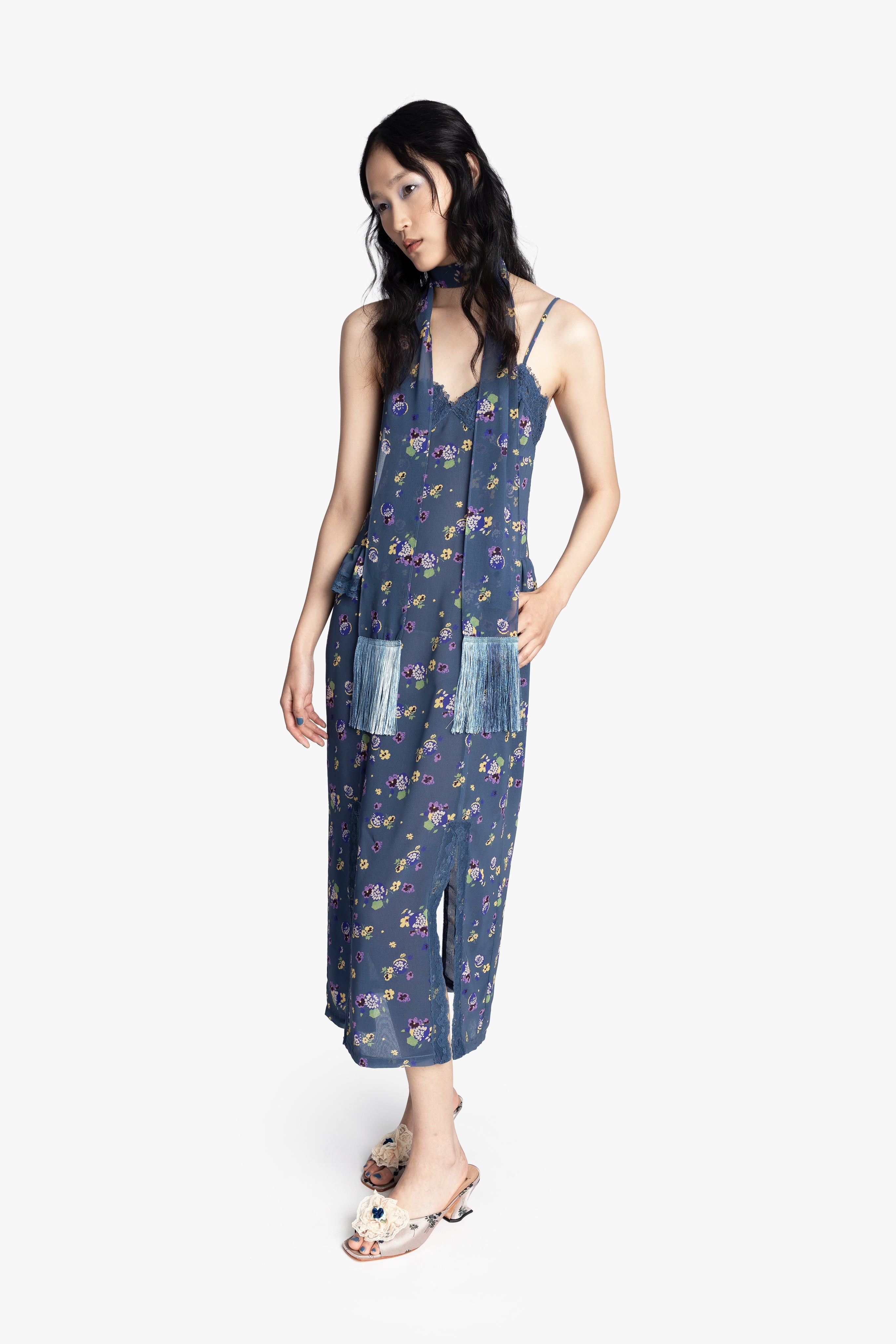 Night Blooming Chiffon Slip Dress - Anna Sui Discount