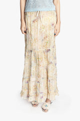 Oasis Blooms Tiered Skirt - Anna Sui Outlet
