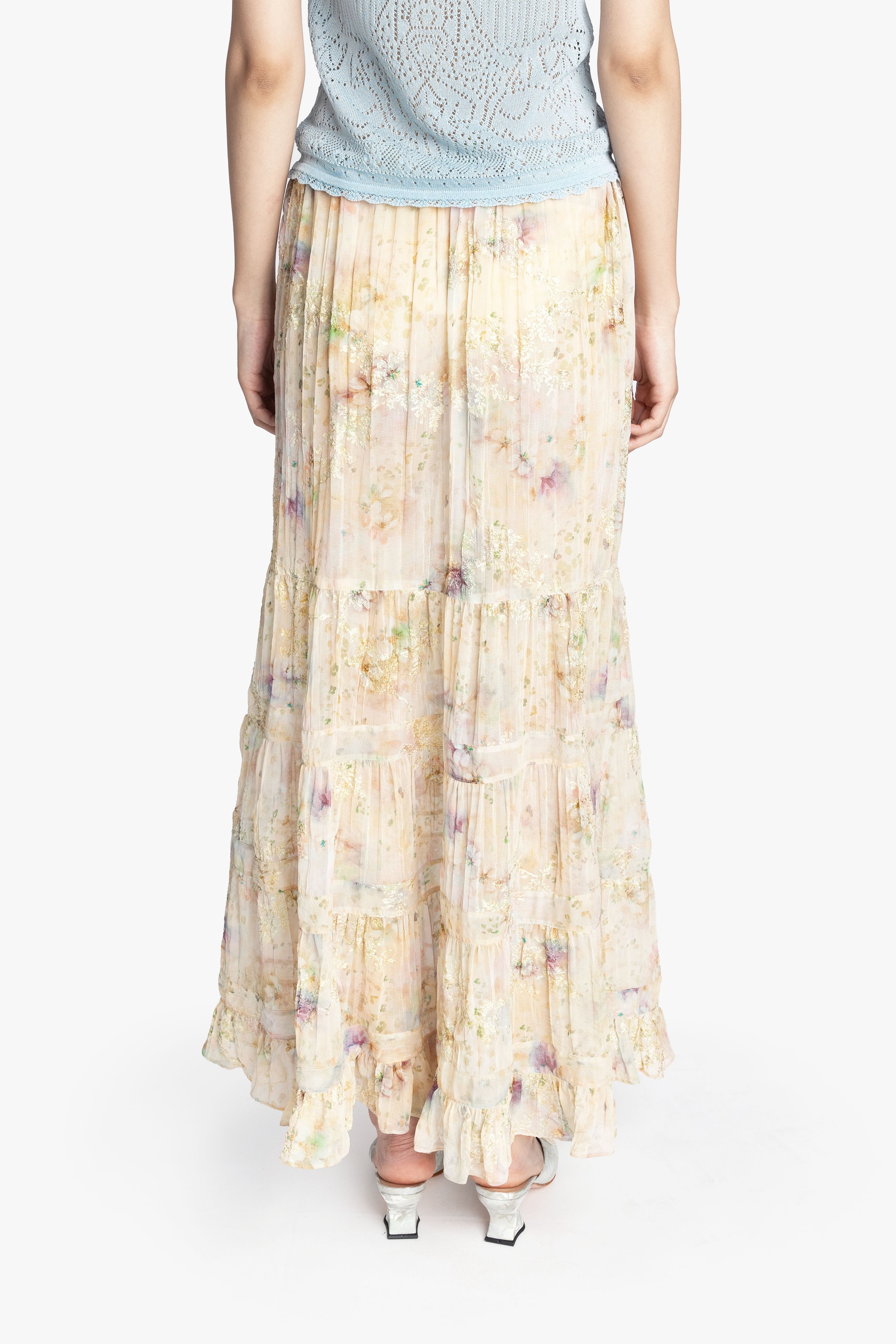 Oasis Blooms Tiered Skirt - Anna Sui Outlet