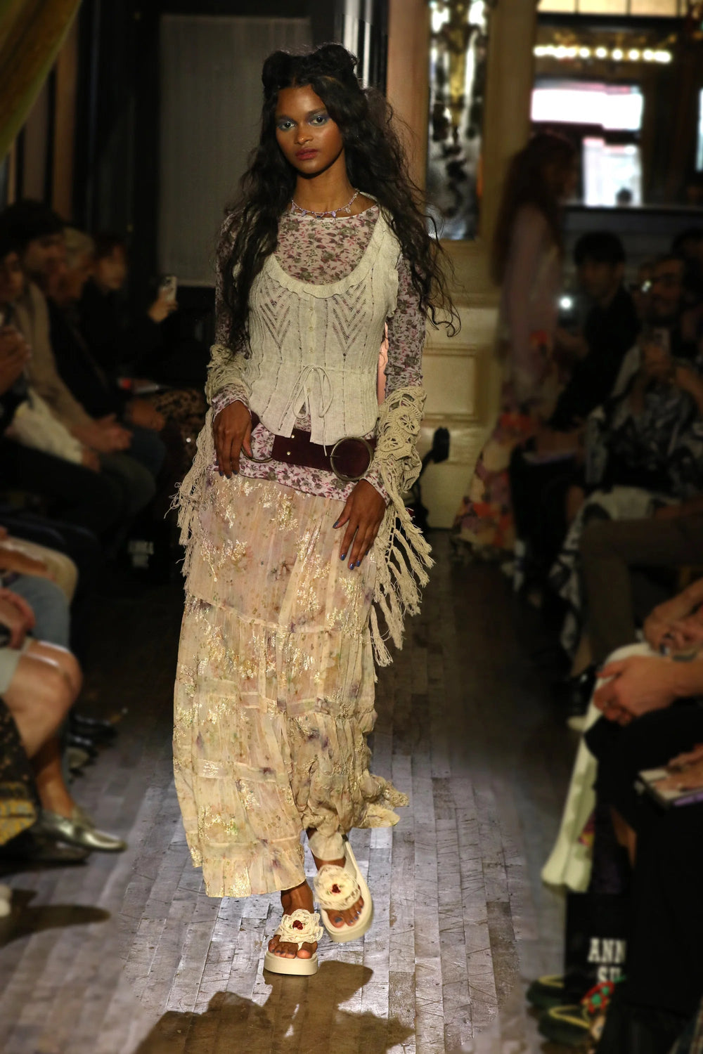 Oasis Blooms Tiered Skirt - Anna Sui Outlet