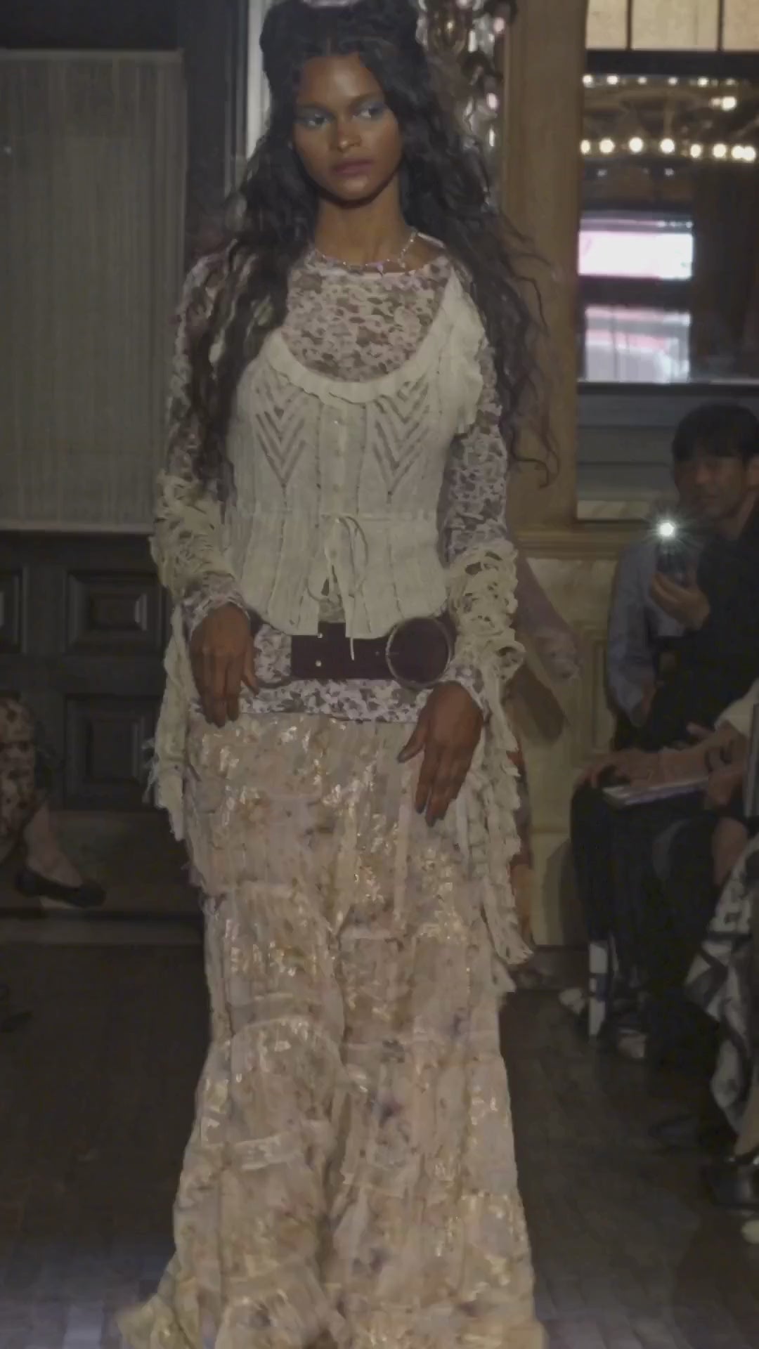Oasis Blooms Tiered Skirt - Anna Sui Outlet
