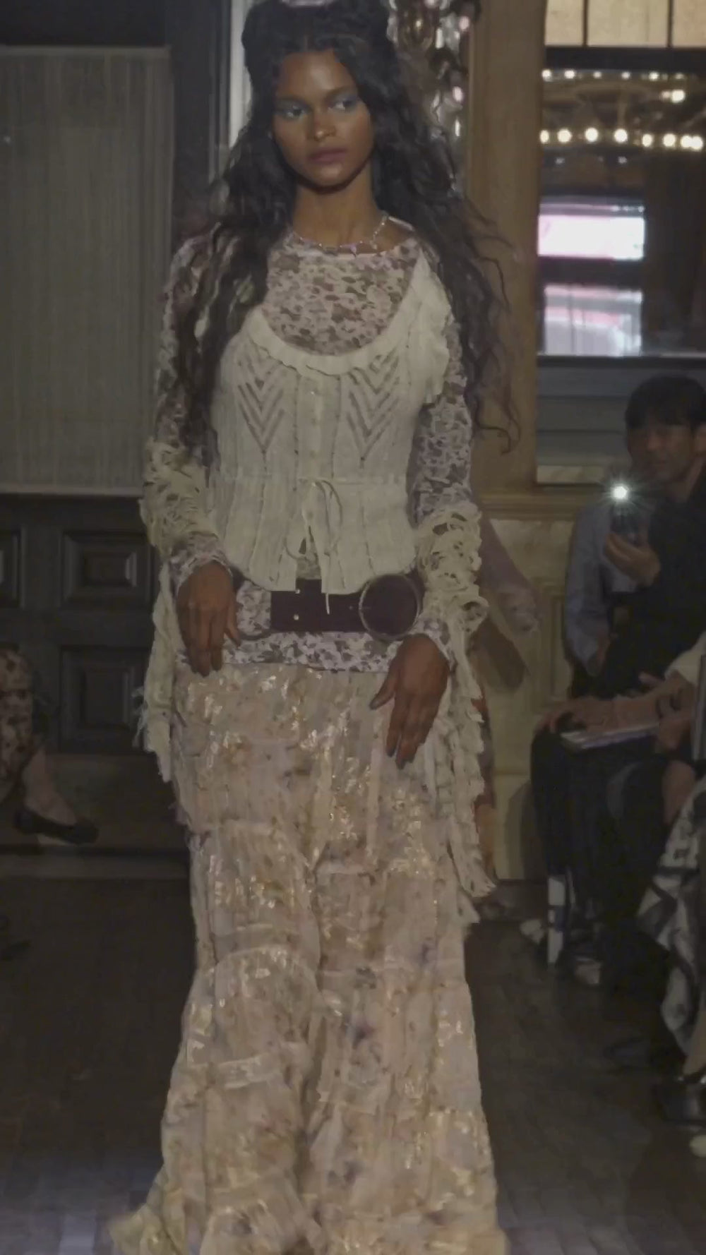 Oasis Blooms Tiered Skirt - Anna Sui Outlet