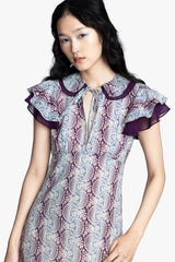 Ombre Ribbons Cotton Ruffle Dress - Anna Sui Sale