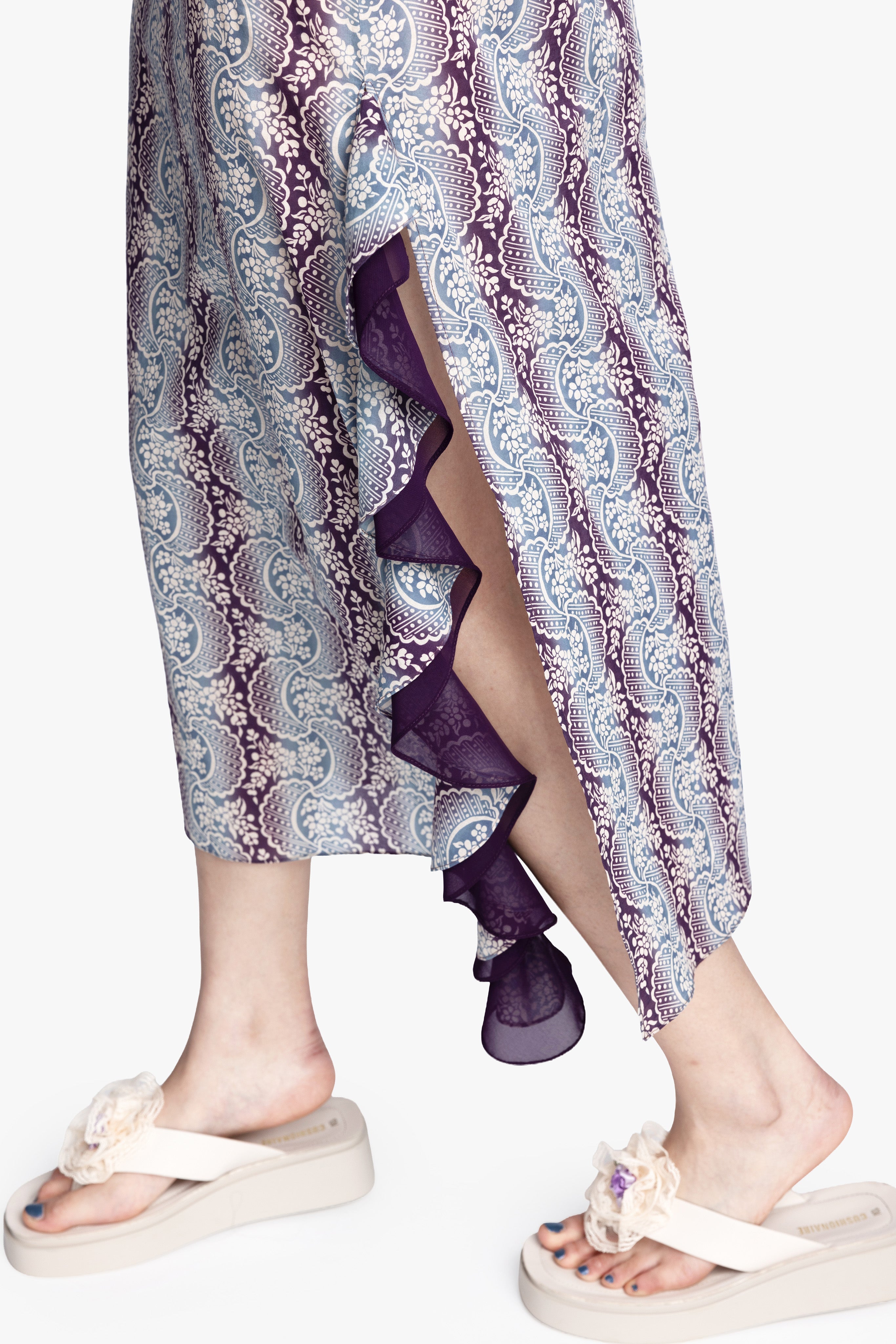 Ombre Ribbons Cotton Ruffle Dress - Anna Sui Sale